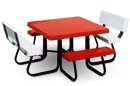 Fiberglass Outdoor Tables with Umbrella