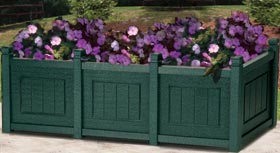 Recycled Plastic Decorative Panel Triple Planter