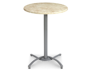 Bar Height Textured Mesa Table Top and Silver Base