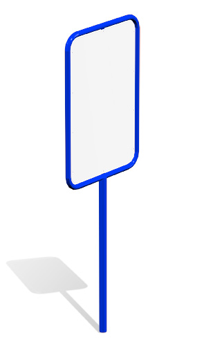 Powder-Coated Steel Message Sign | Single Panel
