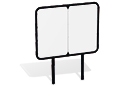 Model 78000038 | Low Dual Panel Announcement Sign