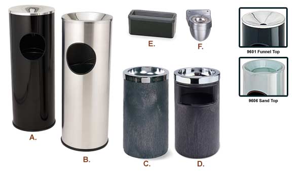 Ash Trash Receptacles and waste containers
