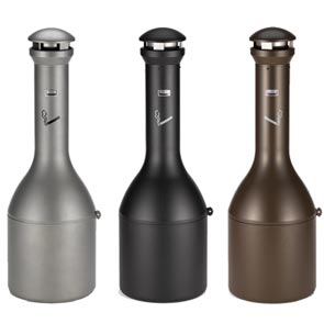 Wall Mounted Cigarette Receptacles | Silver