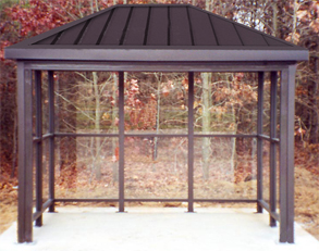 Model ALS68AOH | Hip Roof Bus Shelter