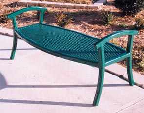 B6CACHET, 6ft Perforated Steel Cachet Bench without Back
