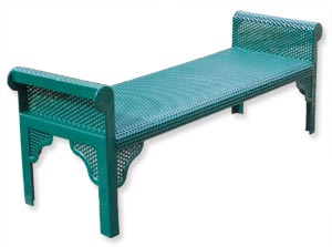 B6VIC Thermoplastic Coated Victorian 6 Foot Backless Bench