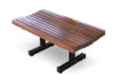 Boulevard Wood Bench | Backless | White Oak