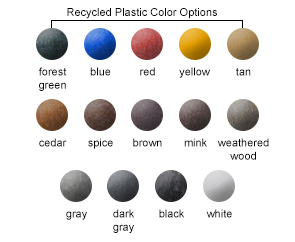 Recycled Plastic Plank Color Options