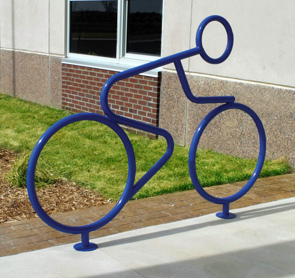 Bike Shaped Bike Rack