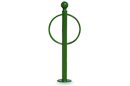 Classic Bollard Bike Rack with Ball Post Cap