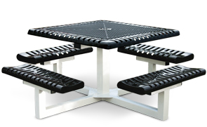 C46P-P Thermoplastic Coated Square Portable Pedestal Frame Table