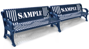Model C6WCB-P | Contemporary Style Bench with Customized Back
