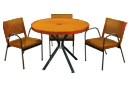 Round Cafe Table and Chairs | Expanded Steel