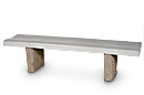 6' Contoured Concrete Park Bench