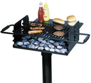 Camp Stove Park Grill with Utility Shelf