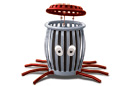 Commercial Creature Can Trash Receptacle