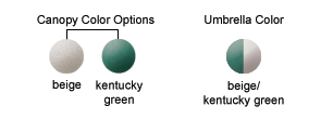 Canopy and Umbrella Color Options
