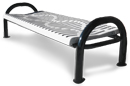 Ribbed | Modern Thermoplastic Coated Bench
