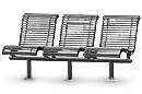 Steel Outdoor Bench with Individual Seats | Citadel