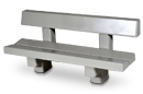 Concrete Memorial Bench with Backrest and Optional Custom Engraved Lettering