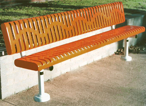 CR8WB-S | Orange Back/Seat | White Frame w/Grout Covers
