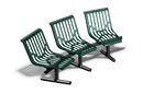 Downtown Style Concave Bench | Thermoplastic Coated