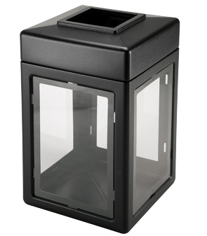 Clear Sided Trash Receptacles