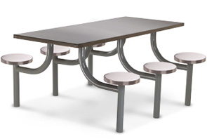 6' Rectangular Cafeteria Table