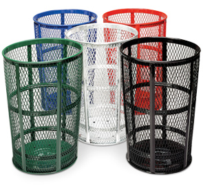 Model EXP-52 & EXP-52G | Expanded Steel Commercial Trash Cans