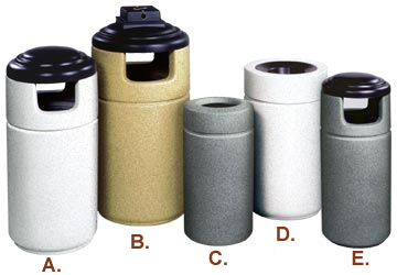 Fiberglass Trash Receptacles