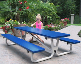 Model FT6K-P | 6ft Quick Fold Aluminum Kids Picnic Table