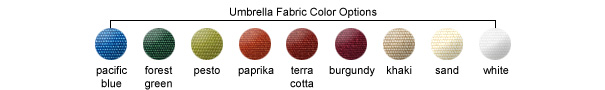 Market Umbrella Color Options