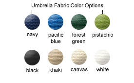 Umbrella Fabric Color Options