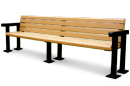Recycled Plastic Bench with Back