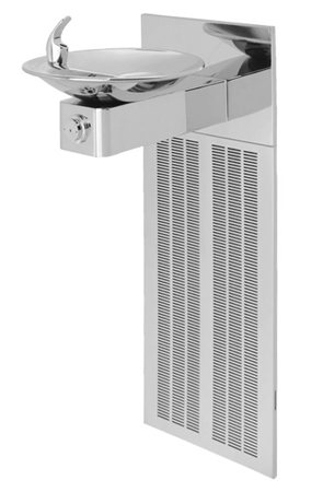 Haws Wall Mounted Drinking Fountain with Grille, Back Panel