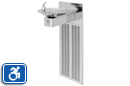 Haws Wall Mounted Drinking Fountain with Grille and Back Panel