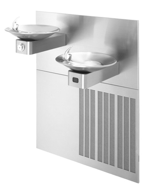 Haws Hi-Lo Drinking Fountain with Sensor, Grille and Back Panel
