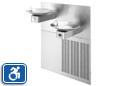 Haws Hi-Lo Drinking Fountain with Sensor, Grille and Back Panel