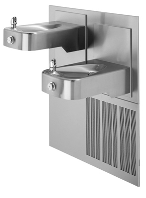 Haws H1117.8 Wall Mounted Hi-Lo Adjustable Refrigerated Water Fountain