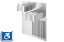 Haws H1119.8 | Refrigerated Hi-Lo Drinking Fountain with Two Stainless Steel Rectangular Bowls