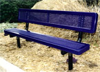 H6WB-I | 6' Plastisol Coated Bench with Back
