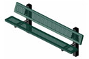 Traditional Perforated Steel Bench with Back