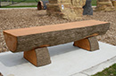 Reinforced GFRC Concrete Half-Log Bench