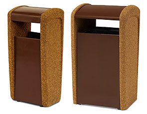 Metal and Aggregate Trash Receptacles