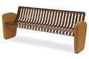 Harmony Concrete Bench with Contour Metal Seat