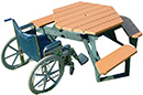Model HT100H | Universal Access Recycled Plastic Hexagonal Tables