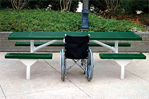 JR9H-I | 9' Rectangular Plastisol Table | In-ground Mount