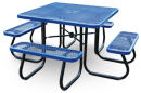 Square Portable Picnic Table with Umbrella Hole