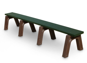 Recycled Plastic Backless Bench