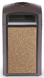 Model LS35-A | 35 Gallon Dome Top Trash Receptacle with Ashtray